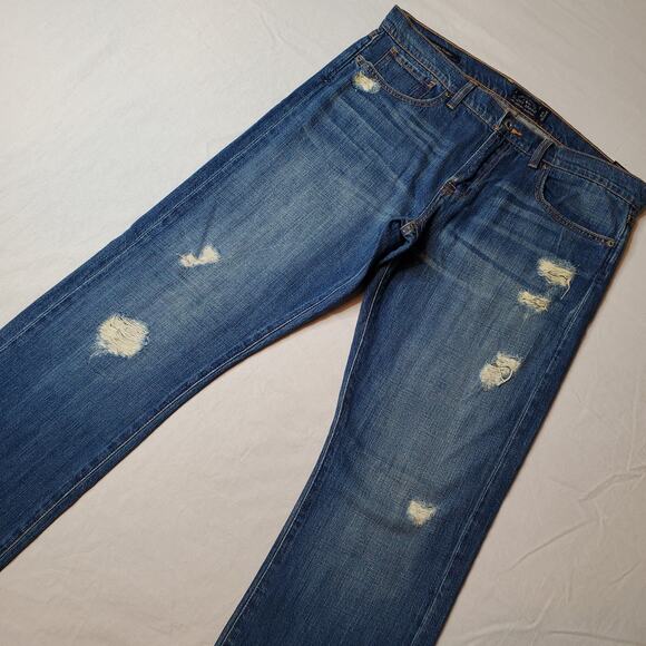 Lucky Brand Denim - Lucky Brand Womens 12/31 NWT Sienna Tomboy Straight Leg Jean Distressed Blue